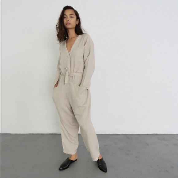 black crane painter jumpsuit